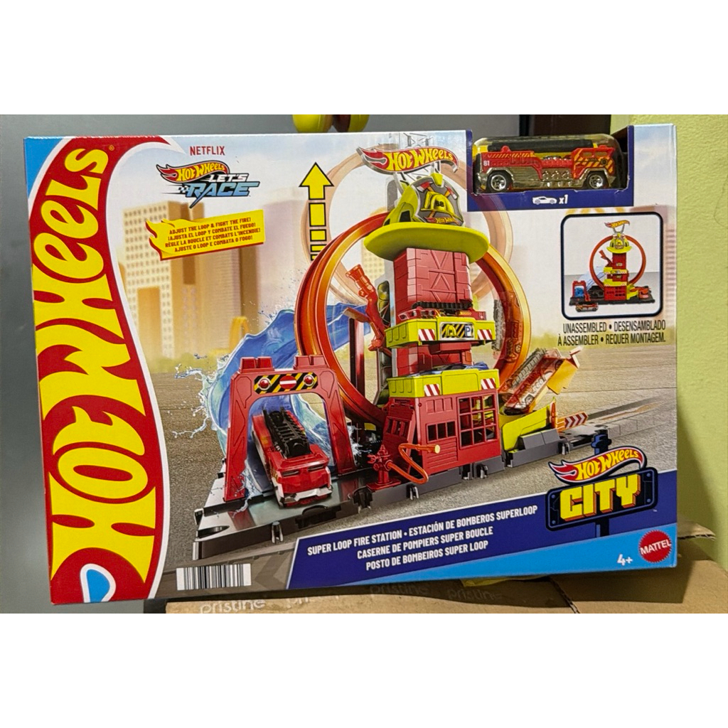 Jual Hot Wheels City Super Loop Fire Station SNI Original Shopee
