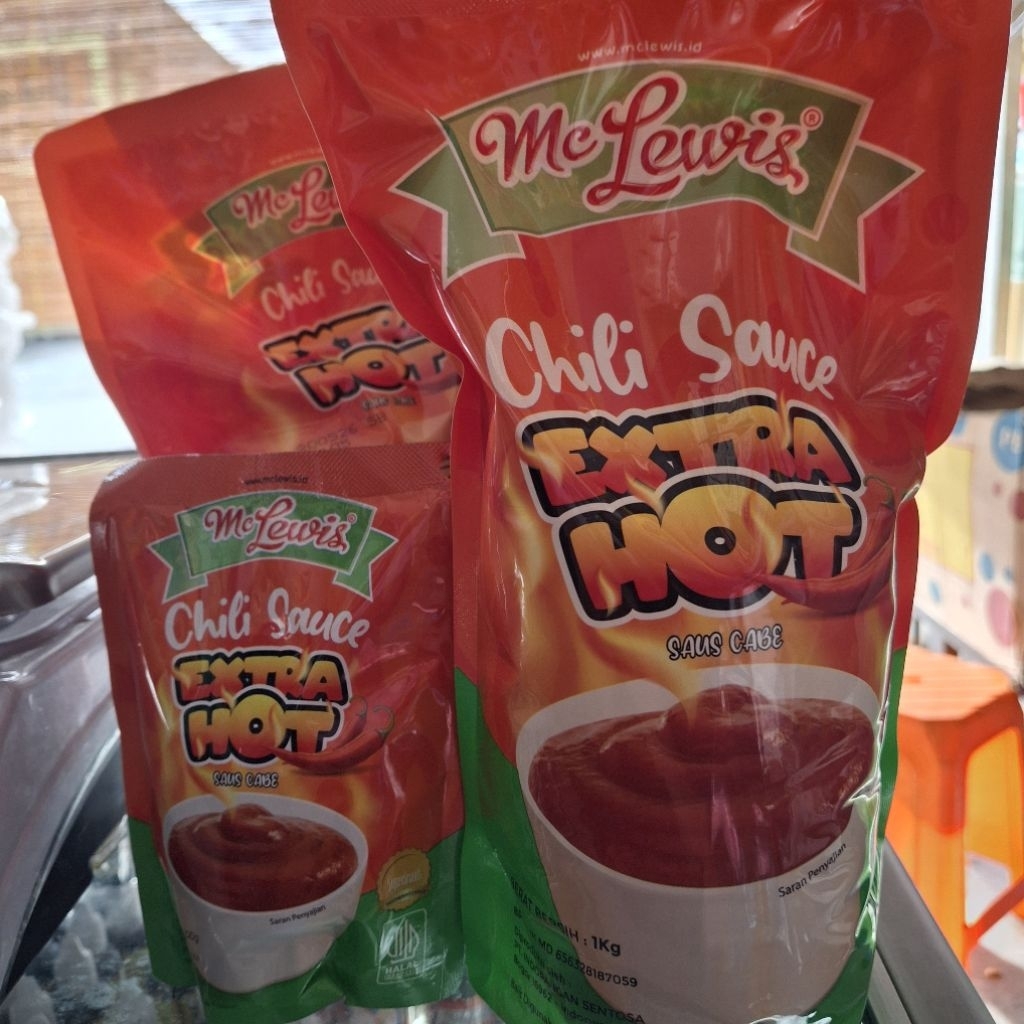 Jual Saus Sambal Ekstra Pedas Chili Sauce Extra Hot Mc Lewis Kemasan