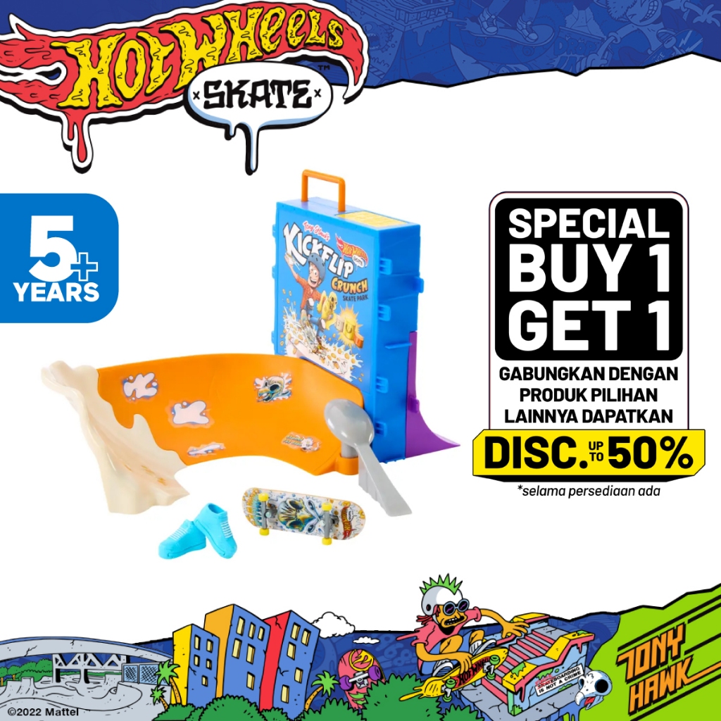 Jual Special B1G1 2026 Hot Wheels Skate Tony Hawk Cereal Skate Bowl