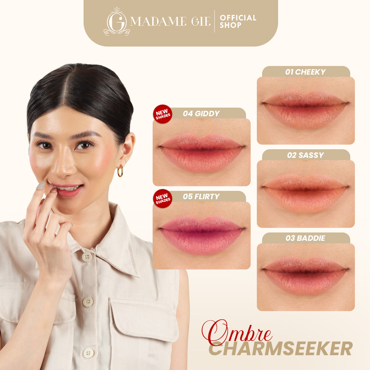 Jual Madame Gie Charmseeker In Ombre Make Up Lipstick Lip Matte