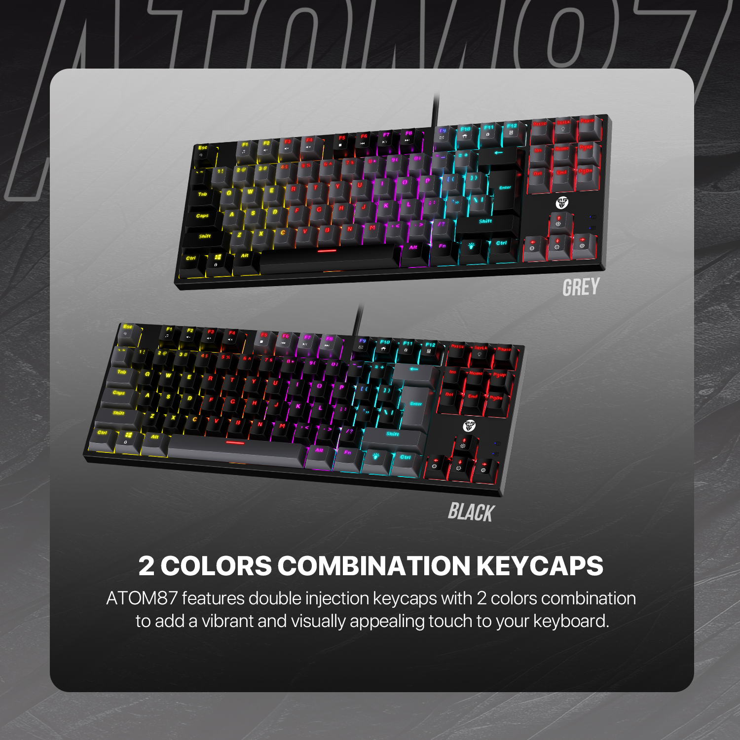 Jual Fantech ATOM MK876 V1 RGB Gaming Mechanical Keyboard TKL Shopee