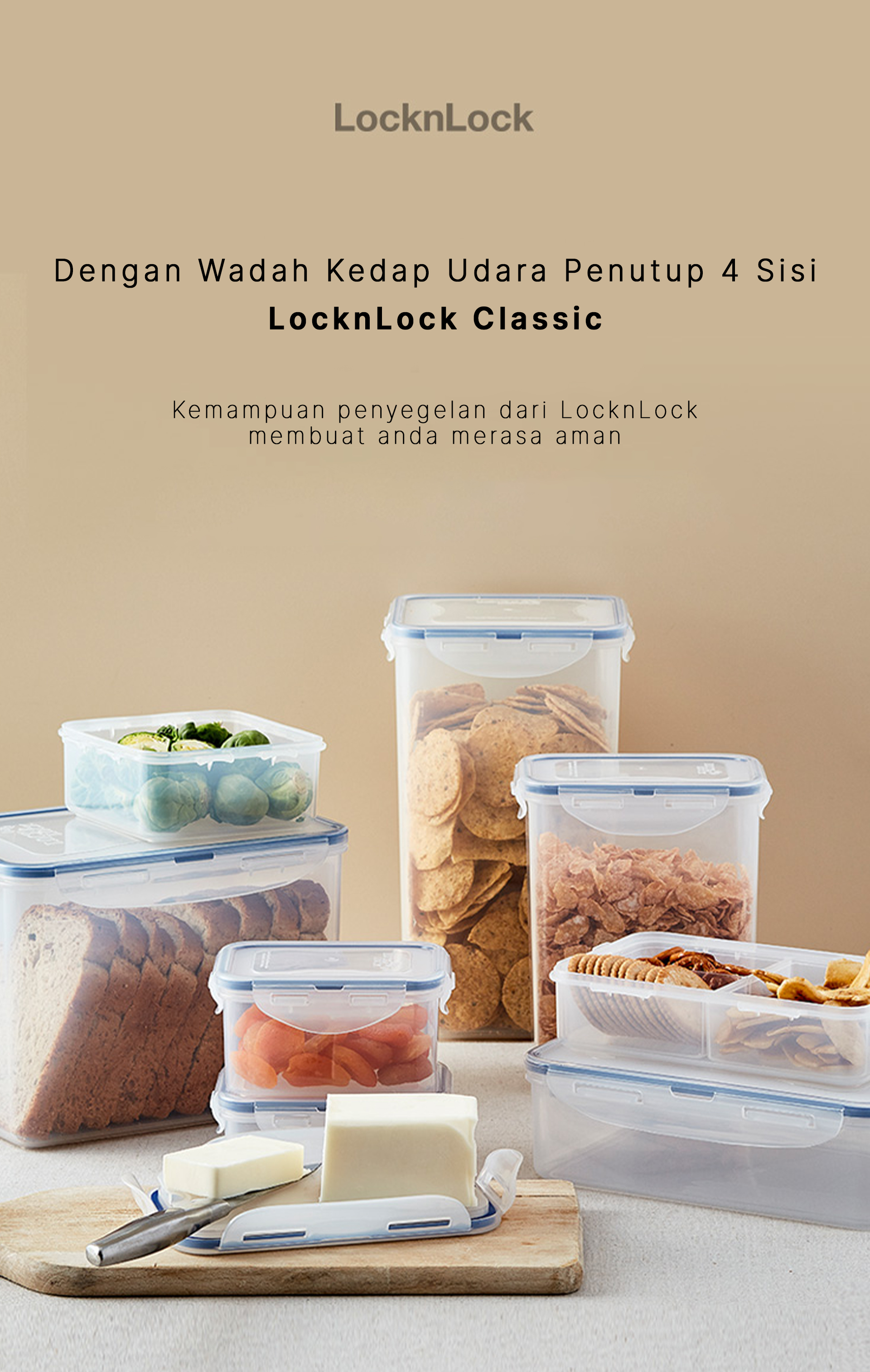 Jual Locknlock Classic Kotak Makan Rectangular Short Ml Hpl