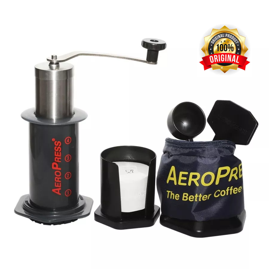 Jual Paket Manual Brew Original Aeropress Hand Grinder Latina