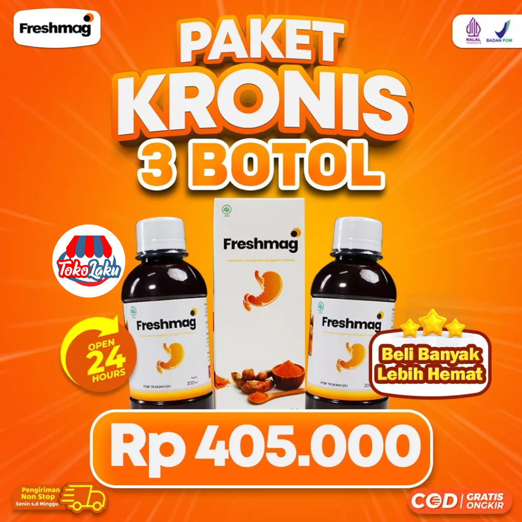 Jual Paket Kronis 3 Botol Madu Freshmag Fresh Mag Maag Presmag Solusi