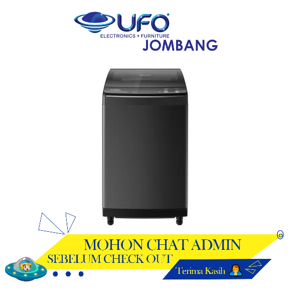 Jual ESM8500XTSA Sharp Mesin Cuci 1 Tabung Top Loading Megamouth Series