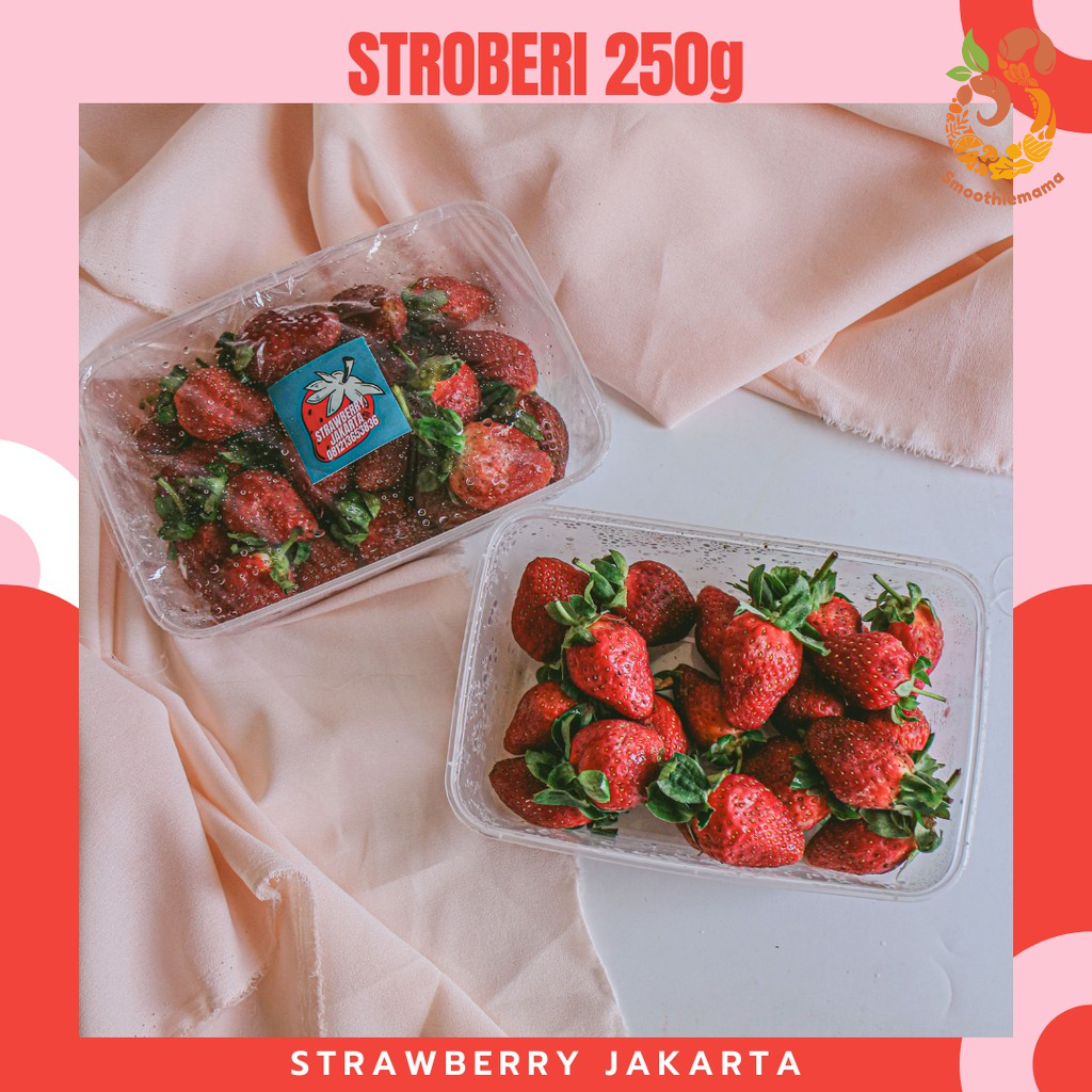 Jual Buah Stroberi Segar Fresh Lokal Ciwidey Premium Bagus Murah G