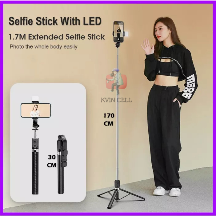 Jual Plokama K Led Tongsis Tripod Bluetooth Selfie Stick In Led