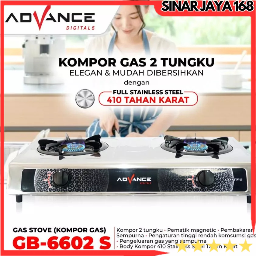 Jual Advance Kompor Gas Tungku Stainless Steel Gb S S