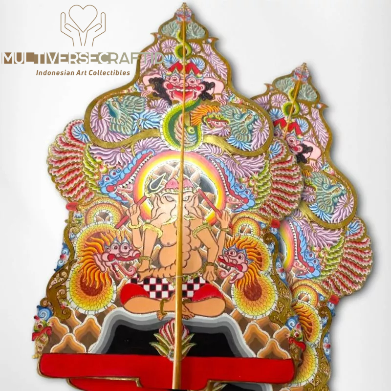 Jual Wayang Alusan Kulit Kerbau Asli Gunungan Ganesha Kualitas Ukuran