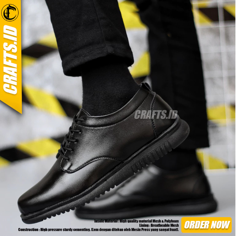 Jual Hatta Black Series Sepatu Formal Pria Sepatu Pantofel Kerja Pria