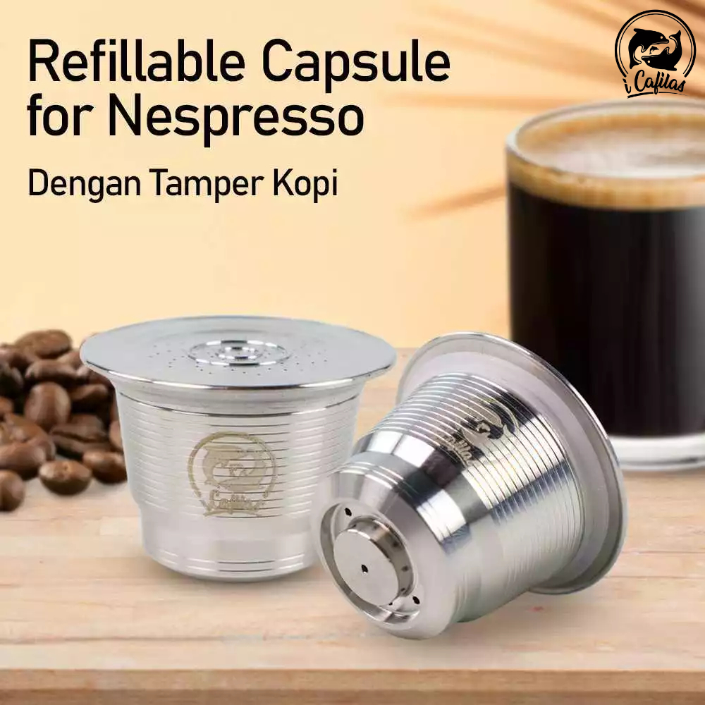 Jual Icafilas Refillable Capsule Stainless Steel Tamper For Nespresso