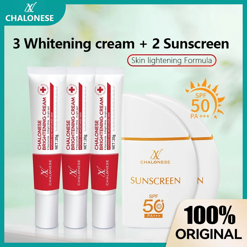 Jual CHALONESE Paket Glow Whitening Series Cream Whitening Sunscreen