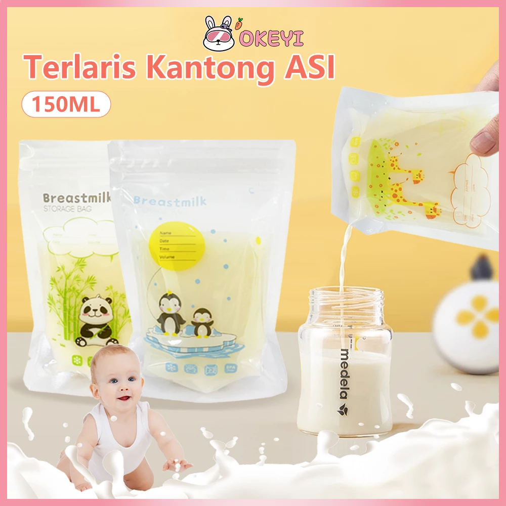 Jual OKEYI 30PCS Kantong Asi Plastik Double Lock Breastmilk Storage Bag