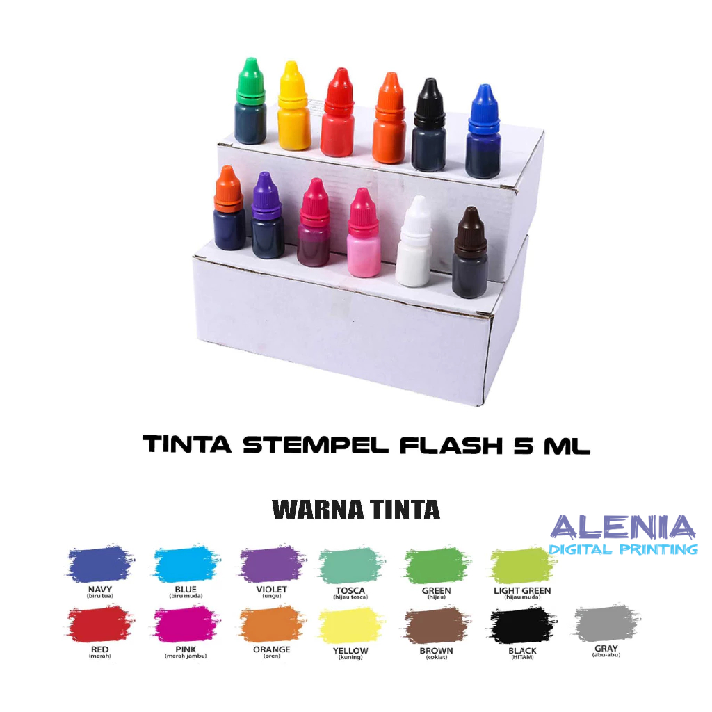 Jual Isi Ulang Tinta Stempel 5 Ml Reffil Stempel Otomatis Flash