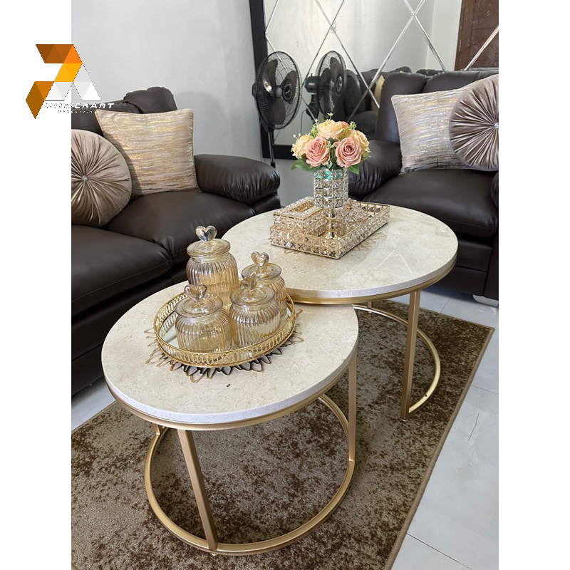 Jual Set Meja Tamu Marmer Nesting Coffee Table Marble Meja Marmer Asli