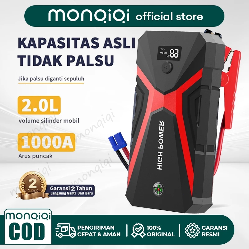 Jual Monqiqi Jump Starter Aki Mobil Motor Power Bank Mah Jumper