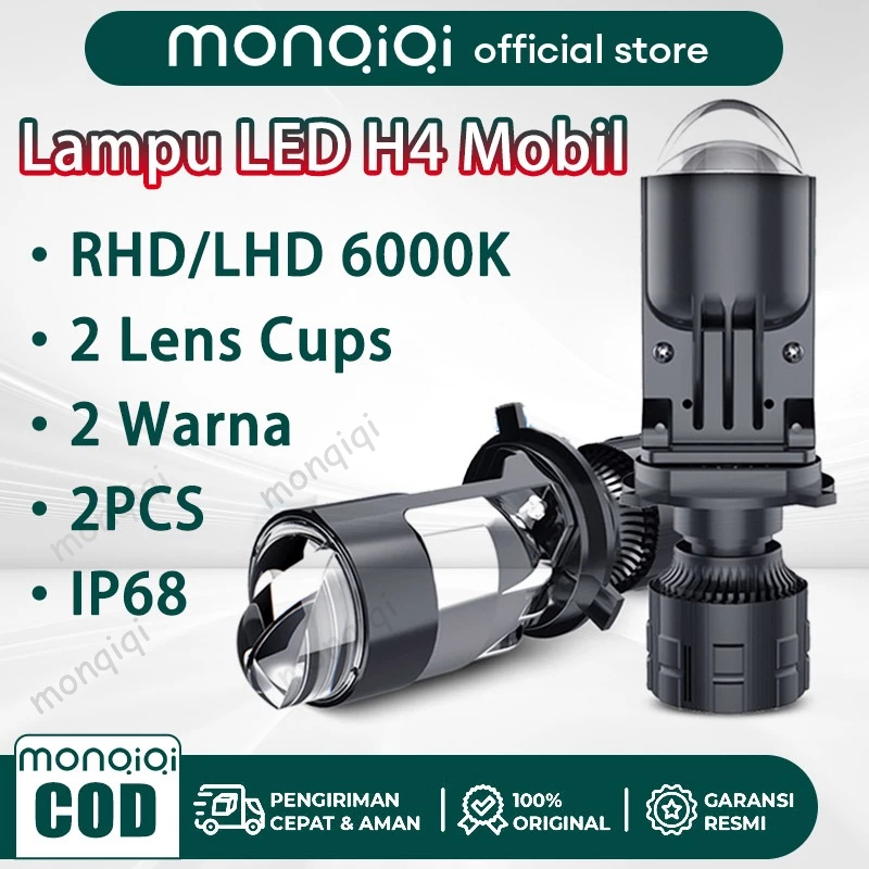 Jual Monqiqi Lampu LED H4 Mobil Lampu Sorot Mobil Super Terang Lampu