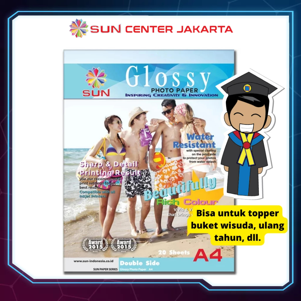 Jual Kertas Foto Glossy A Premium Sun Ng Glossy Photo Paper Double