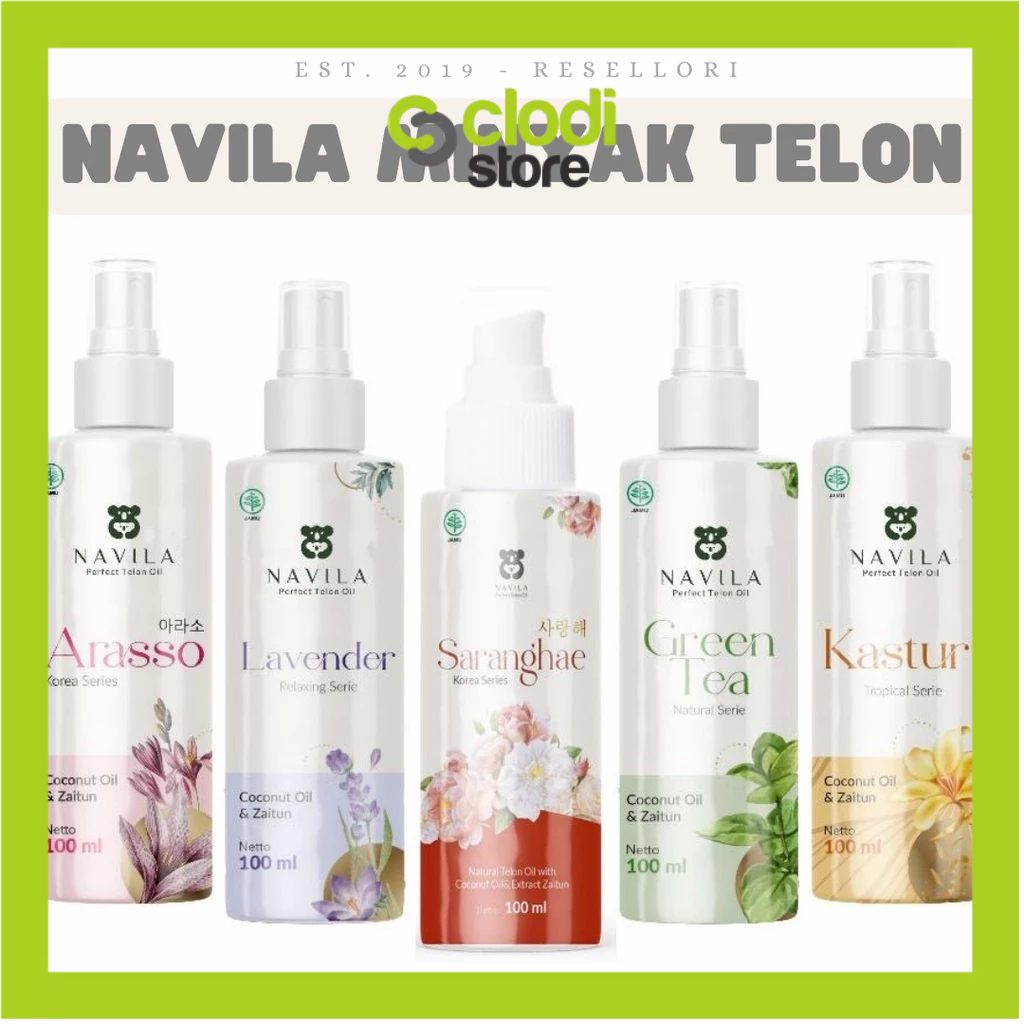 Jual NAVILA Minyak Telon Oil Baby 100ml Varian Wangi Lavender Green Tea