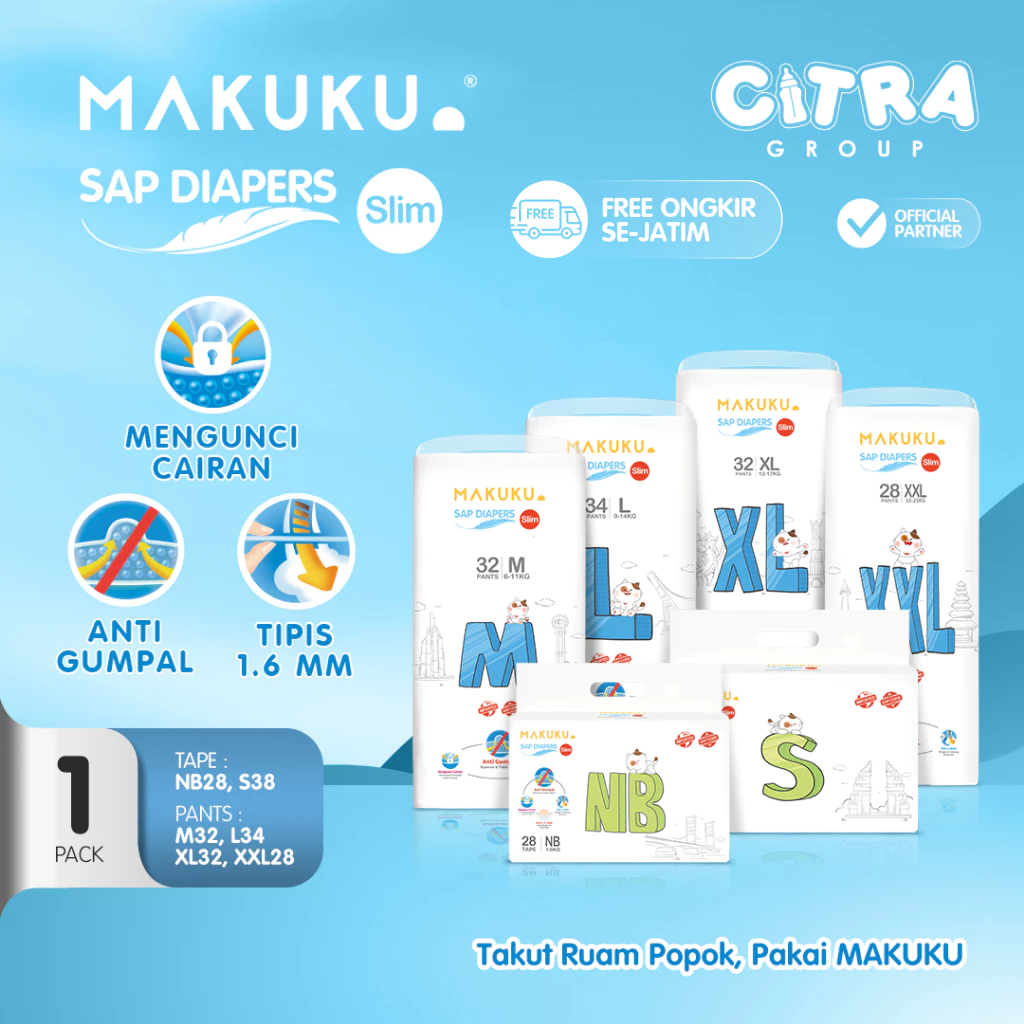 Jual Makuku Slim Tape Pants Nb S M L Xl Xxl Citra Susu