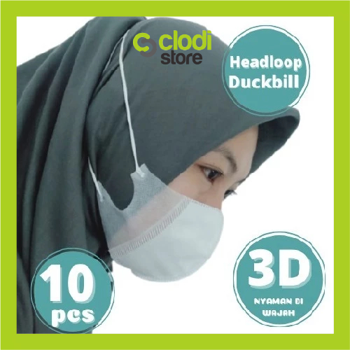 Jual Masker Ply Ply Duckbill D Headloop Orlee Hijab Kemenkes Isi