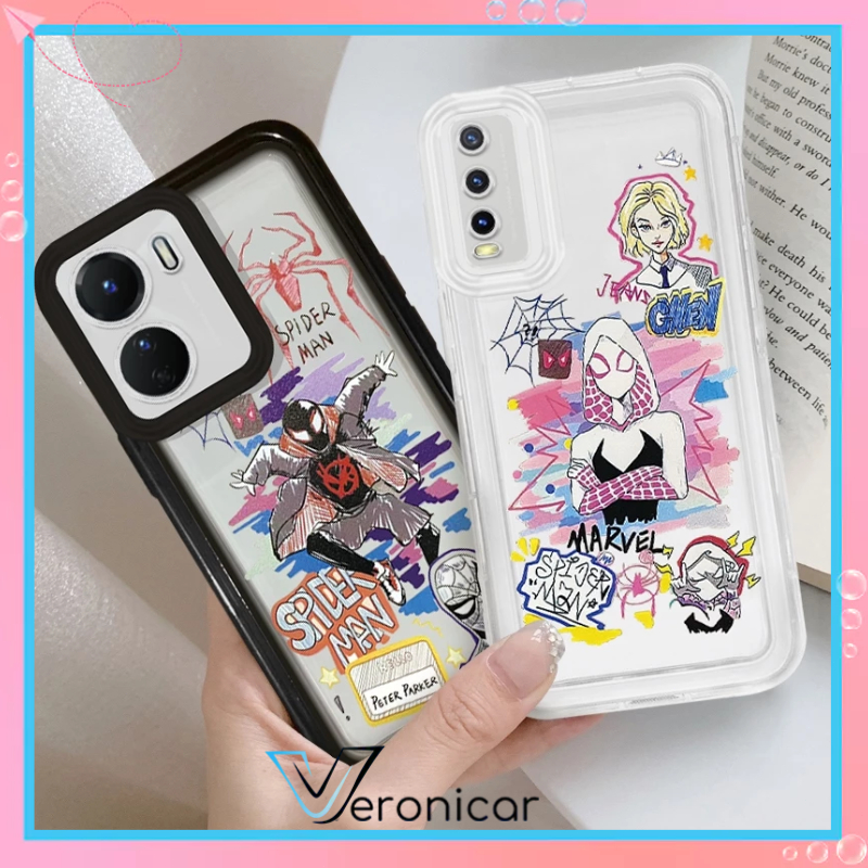 Jual Spider Man Space Case Transparan Telepon Soft Case Cocok Untuk