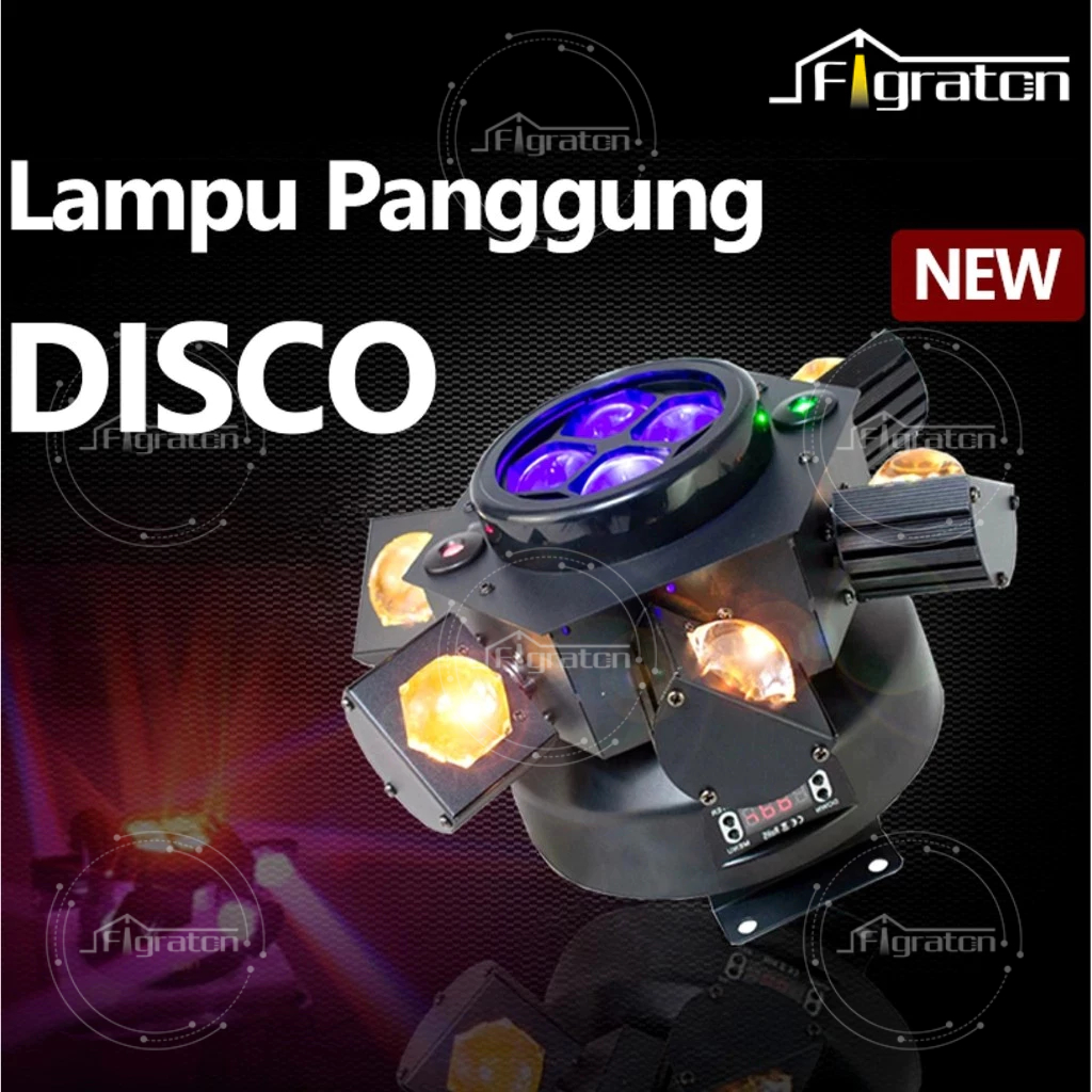 Jual Moving Cyclone Laser Beam Bee 4 IN 1 LED Lighting Panggung Disco