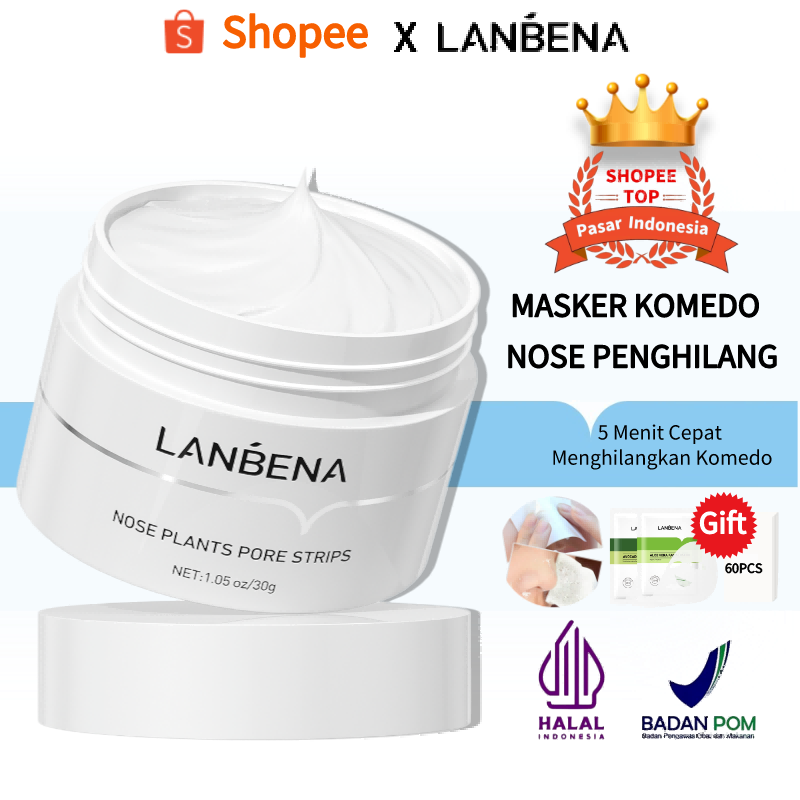 Jual BPOM Lanbena Masker Komedo Wajah Komedo Pengangkat Pembersih