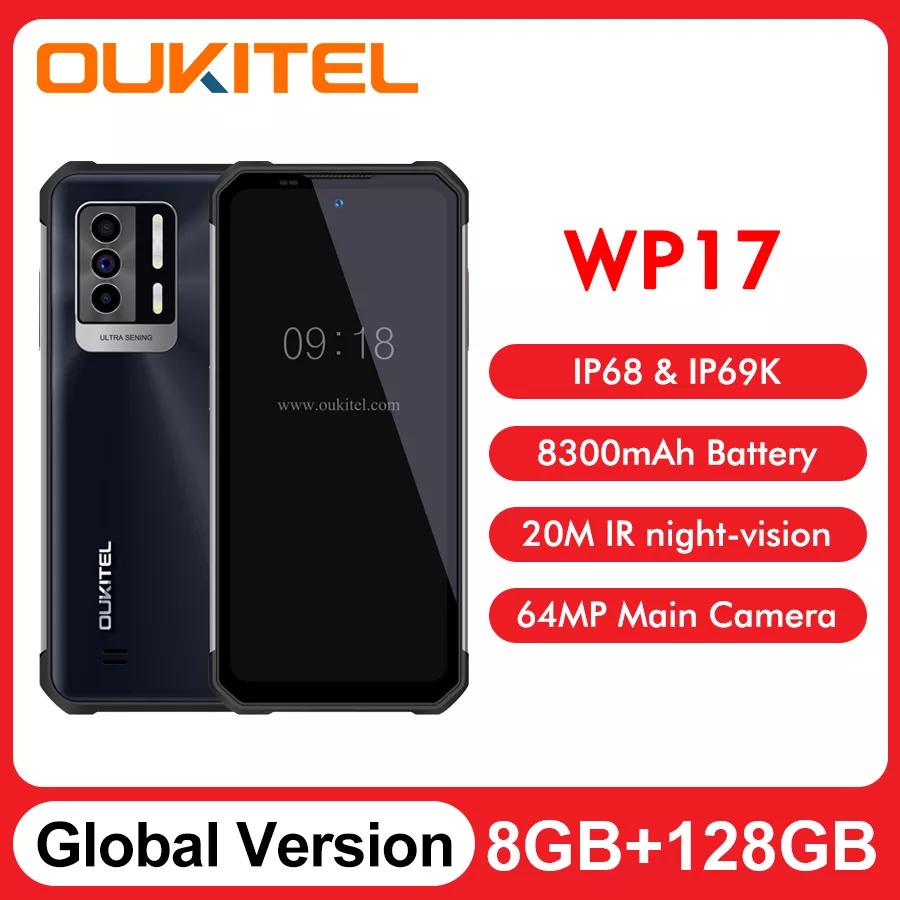 Jual Oukitel WP17 IP68 Rugged Smartphone Helio G95 8GB 128GB Ponsel