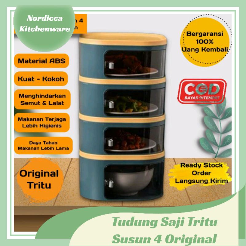 Jual Tritu Food Storage 4 Layer Tudung Saji 4 Susun Wadah Penyimpan