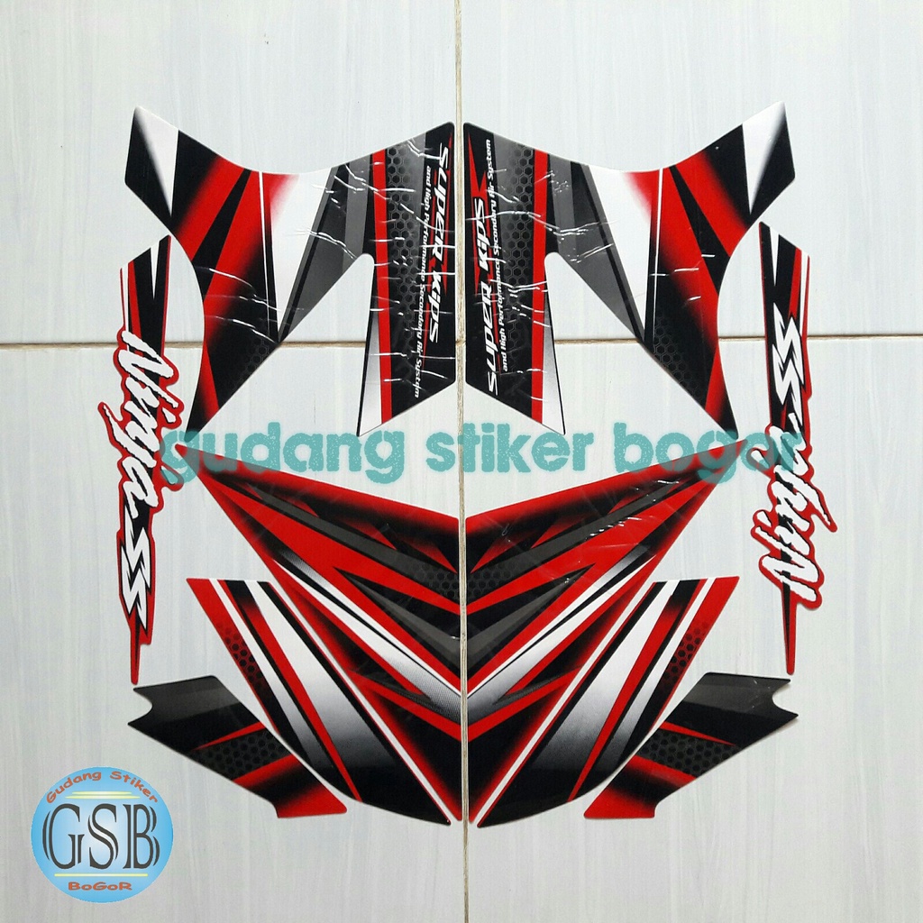 Jual Sticker Striping Motor Kawasaki Ninja Ss 2014 Merah Shopee Indonesia