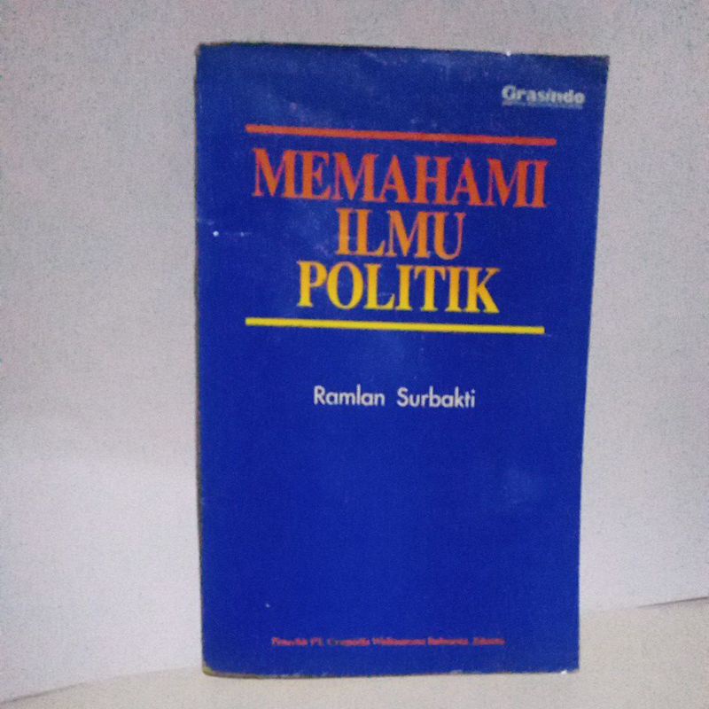 Jual Buku Memahami Ilmu Politik Karangan Ramlan Surbakti Shopee Indonesia