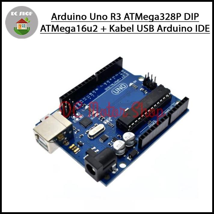 Jual Arduino Uno R3 Atmega328P Dip Atmega16U2 Kabel Usb Arduino Ide