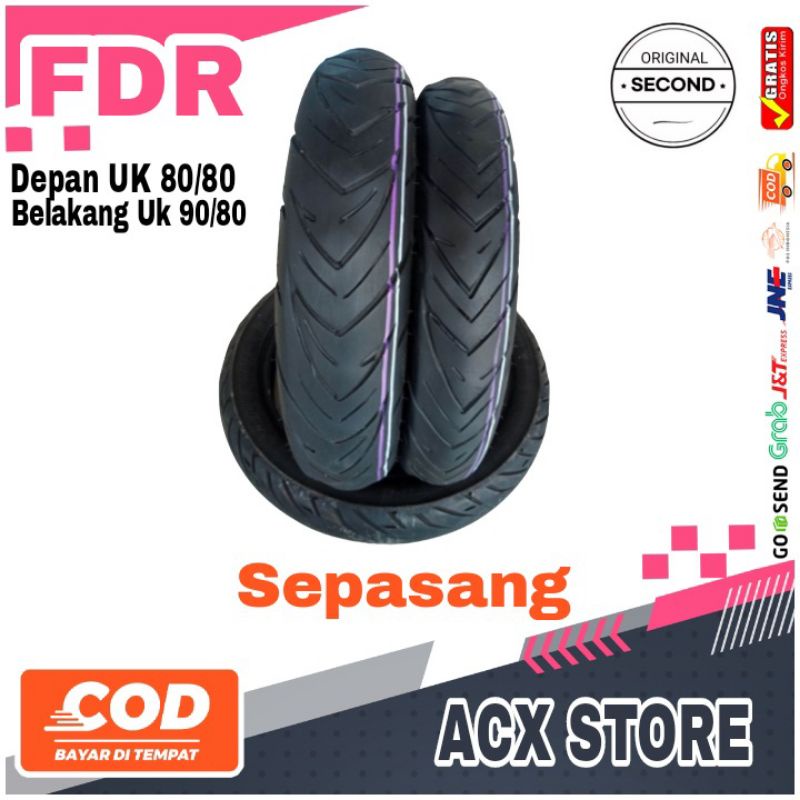 Jual BAN SEKEN TUBLES FDR SEPASANG Ukuran 90 80 Dan 80 80 Ring 14