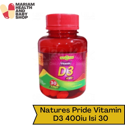 Jual Natures Pride Vitamin D3 400iu Isi 30 Shopee Indonesia