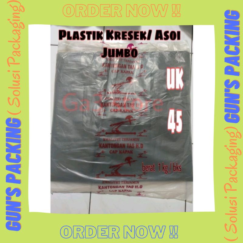 Jual Kantong Plastik Asoi Kresek Hitam Jumbo Uk Berat Kg Bks