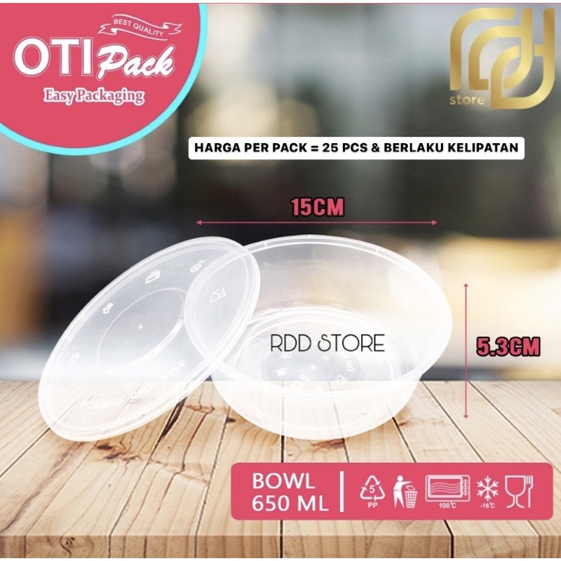 Jual Rdd Harga Pack Pcs Mangkok Thinwall Oti Bowl Ml