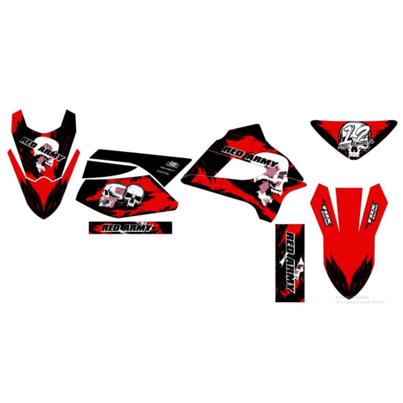 Jual Cod Decal Stiker Supermoto Trail Gratis Papan Nomor Start Motor