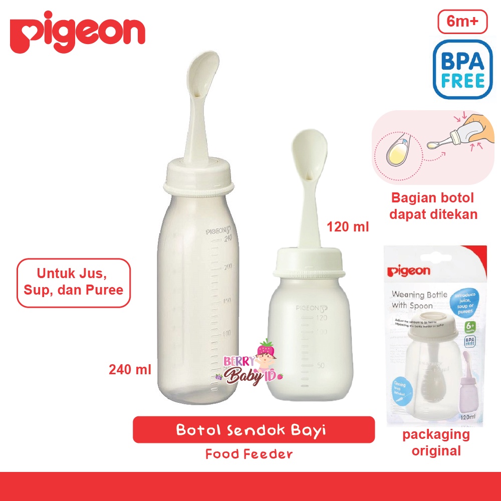 Jual BerryBaby Pigeon Weaning Bottle Spoon Baby Food Feeder Botol