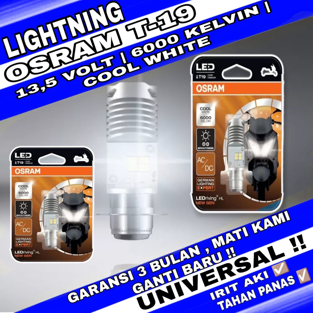 Jual Tm Lampu Motor Led Osram Cree T M K Original Watt