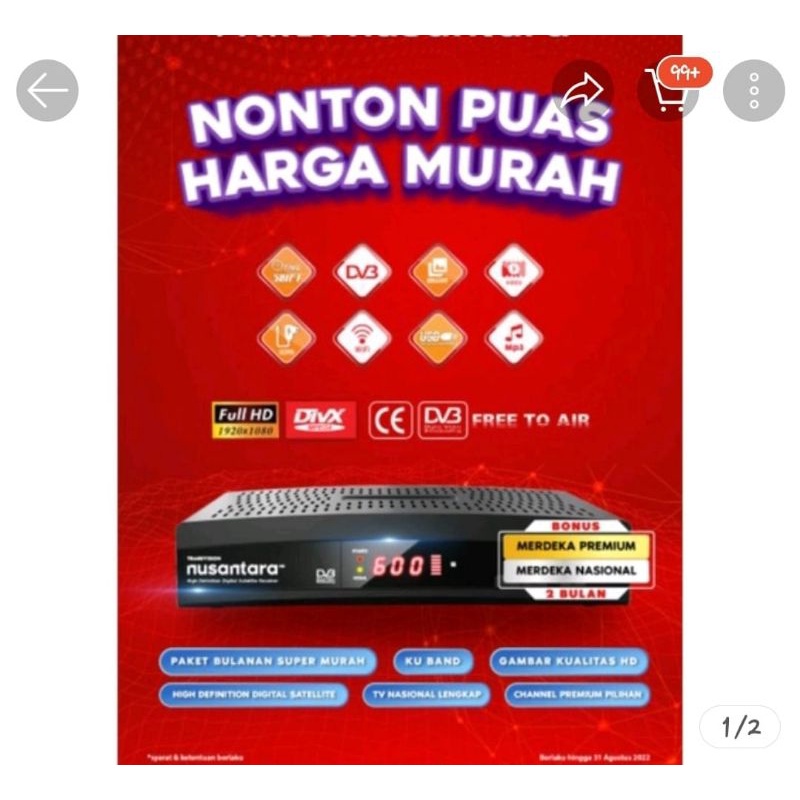 Jual Receiver Nusantara Hd Merdeka Shopee Indonesia