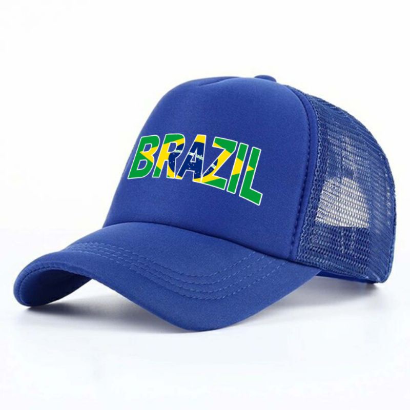 Jual TOPI BRAZIL FIFA WORD CUP QATAR 2022 Edisi Piala Dunia Biru