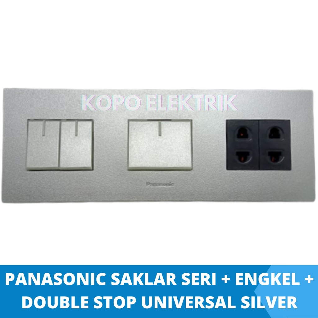 Jual Panasonic Saklar Seri Engkel Double Stopkontak Universal Style