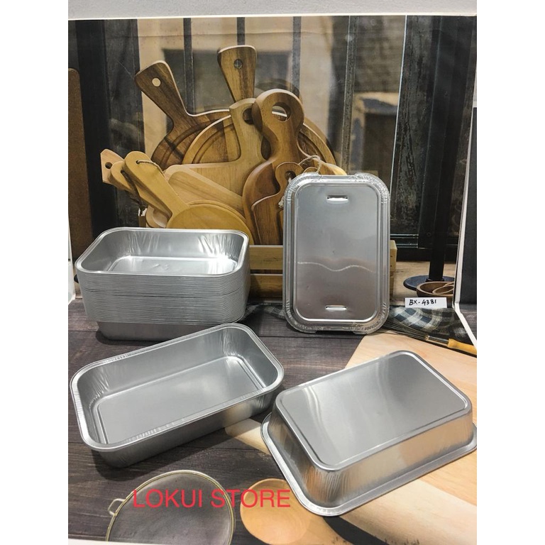 Jual ALUMINIUM TRAY Box BX 4381 Dan Tutup WADAH ALUMINIUM FOIL TRAY