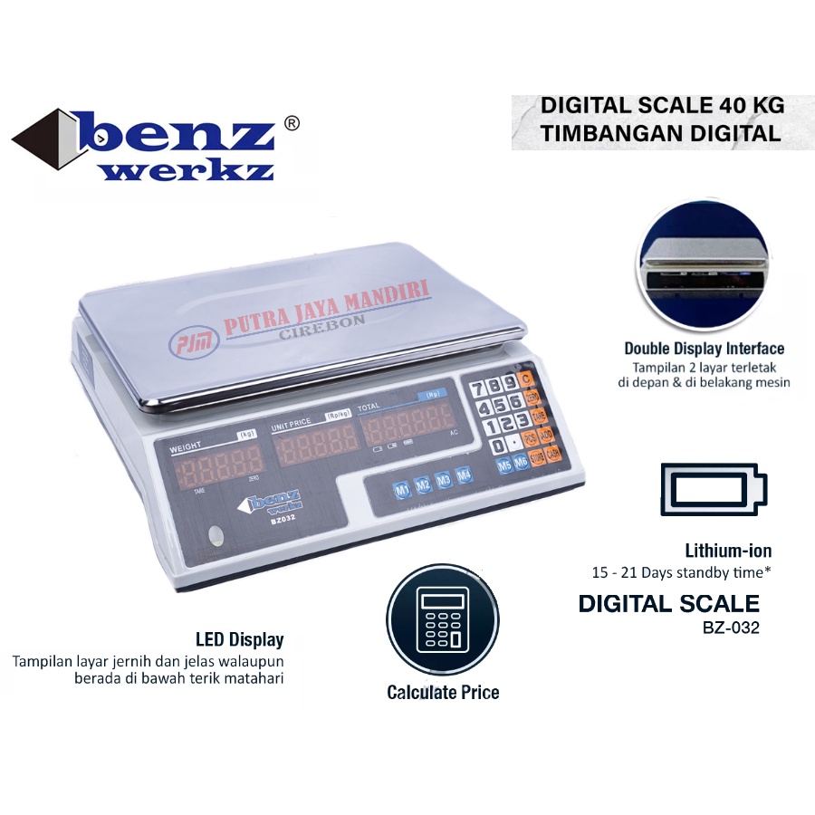 Jual Benz Timbangan Duduk Digital Kg Benz Bz Timbangan Duduk