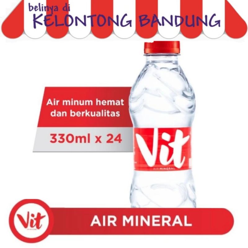 Jual Vit 330ml Air Minum Mineral Botol Mini 330ml Per 1 Dus Box Karton