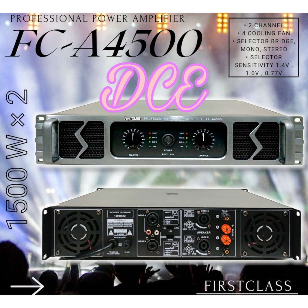 Jual Power Amplifier Firstclass Fc A4500 Fca4500 First Class Fca 4500