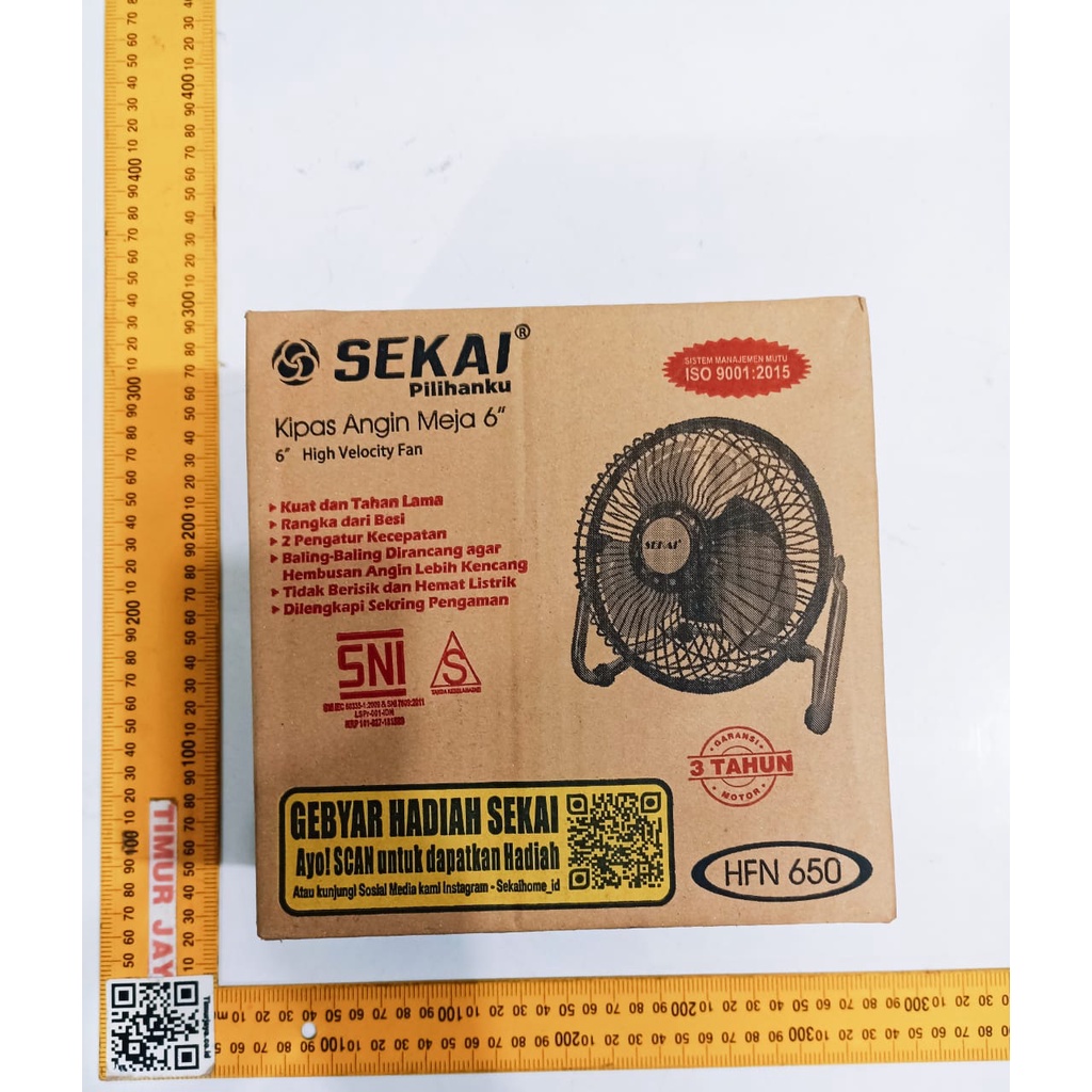 Jual Kipas Angin Meja Desk Fan SEKAI Besi Mini HFN 650 Shopee Indonesia