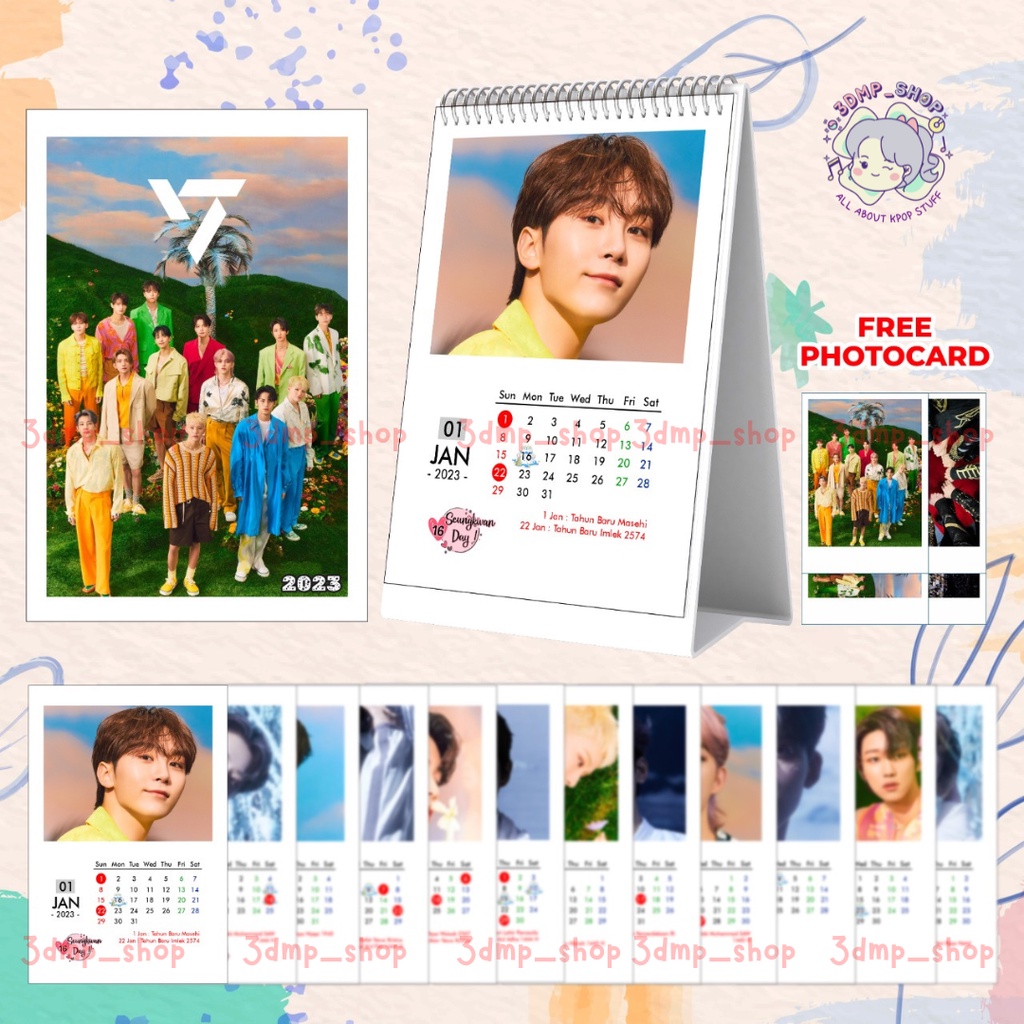 Jual Kalender Duduk 2024 2023 Kpop Bts Treasure Jikjin Nct Dream 127