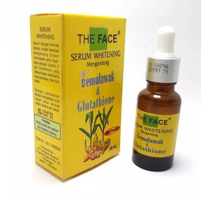 Jual THE FACE SERUM WHITENING TEMULAWAK 20 Ml Shopee Indonesia